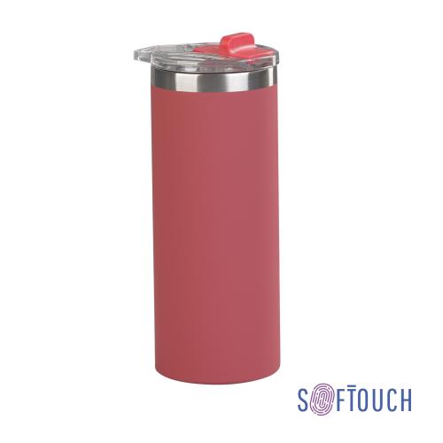 Термостакан "Хилтон", покрытие soft touch, 0,48 л, красный