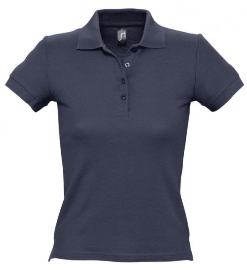 Рубашка поло женская PEOPLE 210 темно-синяя (navy), размер M