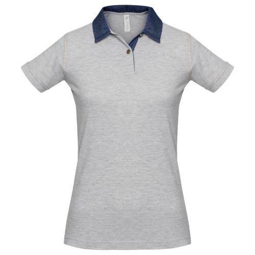 Рубашка поло женская DNM Forward серый меланж, размер L