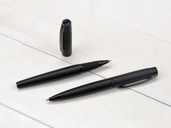 Ручка металлическая роллер «Vip R Gum» soft-touch с зеркальной гравировкой