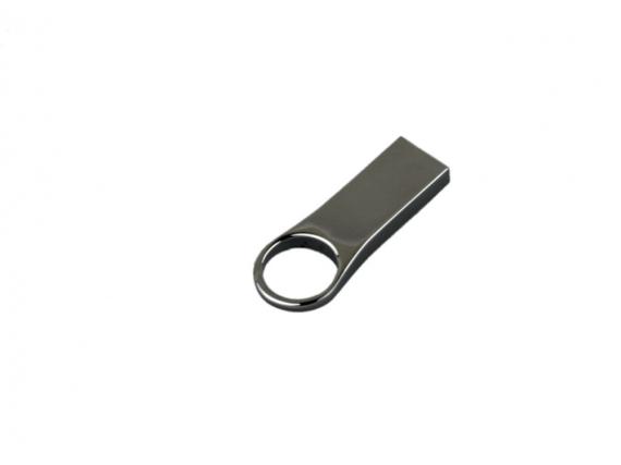 USB 2.0- флешка на 16 Гб с мини чипом, компактный дизайн с большим круглым отверстием