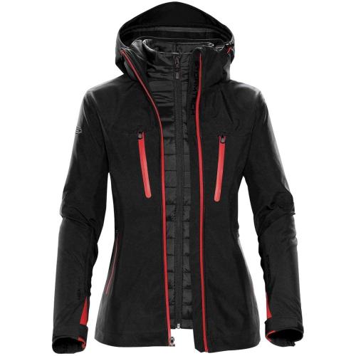 Куртка-трансформер женская Matrix черная с красным, размер XL