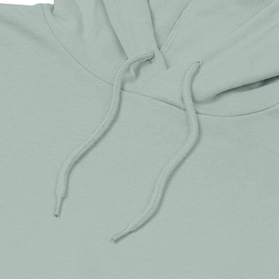 Толстовка с капюшоном унисекс Hoodie, серо-зеленая, размер XL