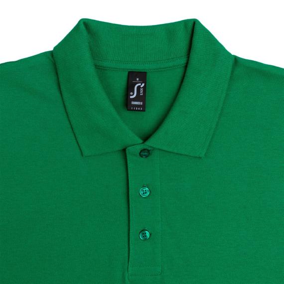 Рубашка поло мужская Summer 170 ярко-зеленая, размер M