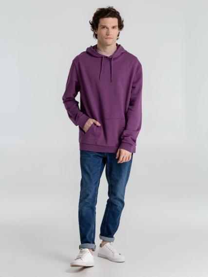 Толстовка с капюшоном унисекс Hoodie, фиолетовый меланж, размер XL