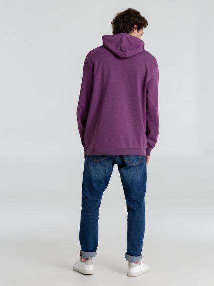 Толстовка с капюшоном унисекс Hoodie, фиолетовый меланж, размер XXL