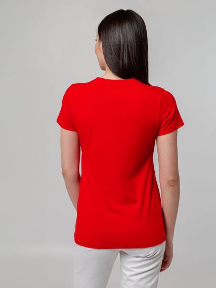 Футболка женская T-bolka Stretch Lady, красная, размер XL