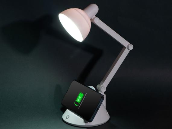 Настольный светильник с функцией беспроводной зарядки «Bendy», 5 Вт