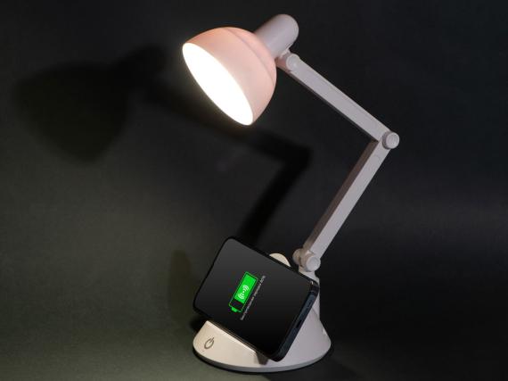 Настольный светильник с функцией беспроводной зарядки «Bendy», 5 Вт