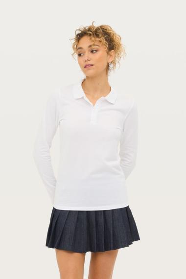 Рубашка поло женская с длинным рукавом Perfect LSL Women черная, размер XL