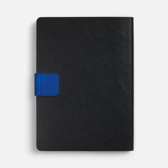 Ежедневник Boom, недатированный, черный c ярко-синий