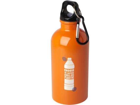 Одностенная бутылка для воды с карабином «Oregon», 400 мл