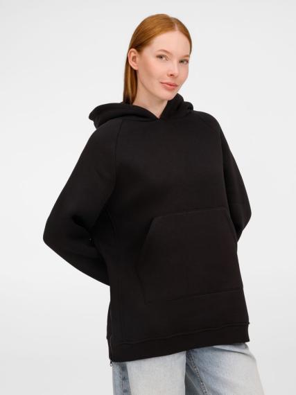 Худи унисекс оверсайз Easy Street, черное, размер XL/XXL
