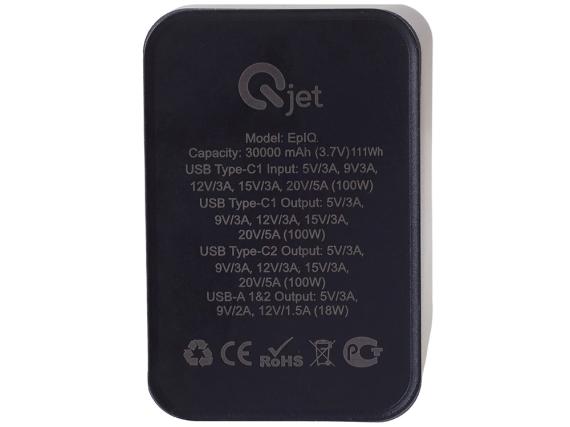 Внешний аккумулятор для ноутбуков «EpIQ», 100 Вт, 30000 mAh