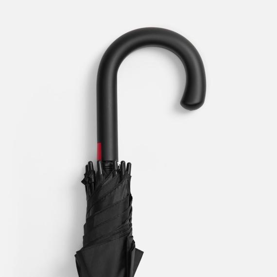 Зонт-трость Hidecolor с цветными спицами, черный с красным