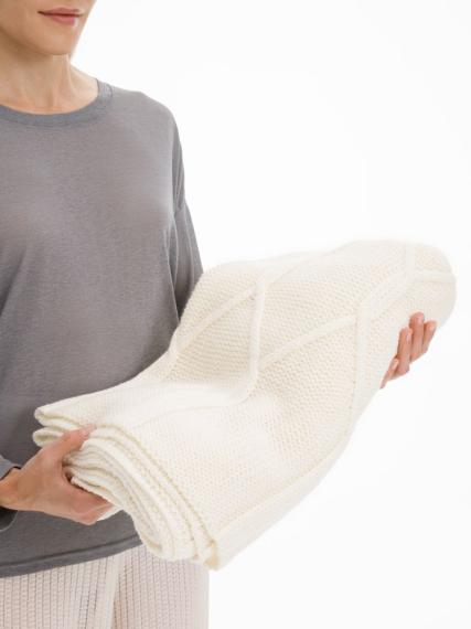 Плед Curve Verve, молочно-белый