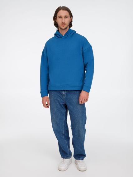 Худи оверсайз унисекс Tolla, синее (джинс), размер XS/S