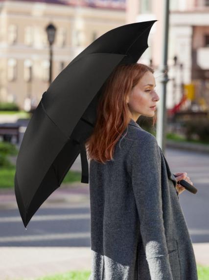 Зонт наоборот Style, трость, черный