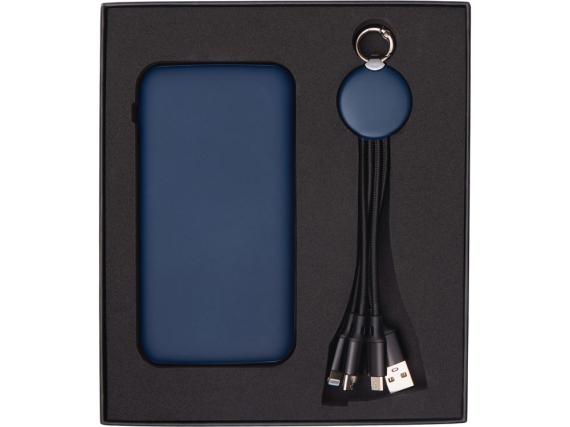 Набор из внешнего аккумулятора и универсального кабеля с подсветкой лого «Reserve LED», 10000mAh
