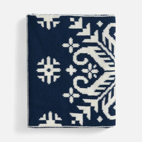 Шарф Wintertude L, синий с белым