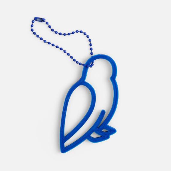 Подвеска «Сова», 3D-печать, синяя