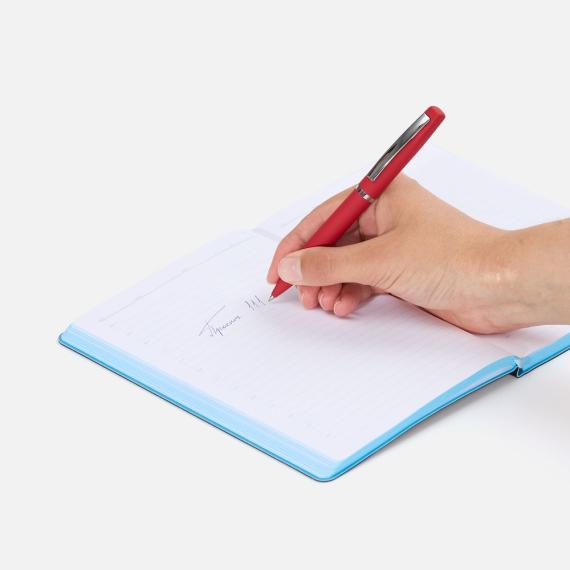 Ручка шариковая Bolt Soft Touch, красная