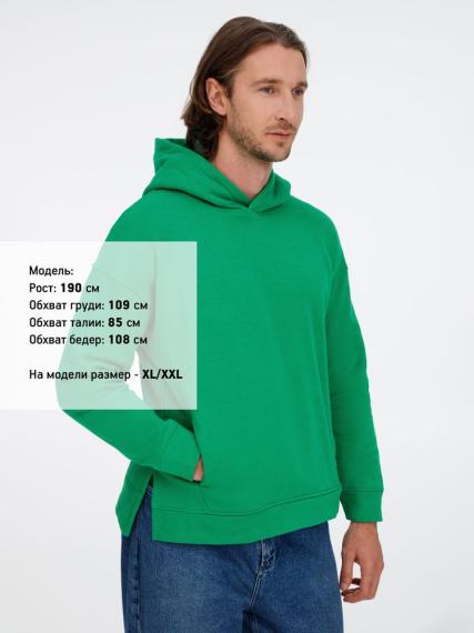 Худи оверсайз унисекс Tolla, зеленое, размер XS/S