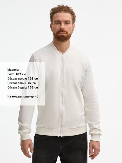 Бомбер унисекс Townie, молочно-белый, размер S