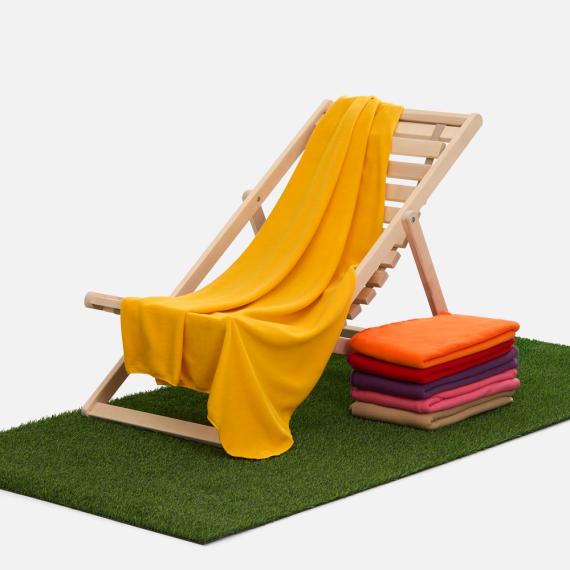 Флисовый плед Warm&Peace, желтый