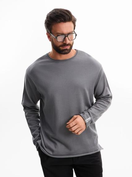 Лонгслив унисекс Siluetti Fuori, серый, размер L/XL