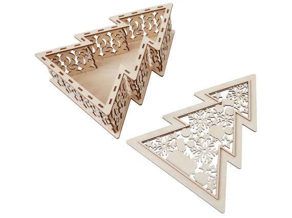 Шкатулка из фанеры в виде елки «Firytale»