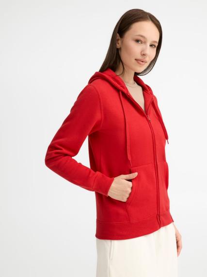 Толстовка женская на молнии с капюшоном Seven Women, красная, размер S
