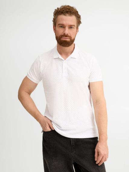 Рубашка поло мужская Brandy Men, белая с темно-синим, размер XXL