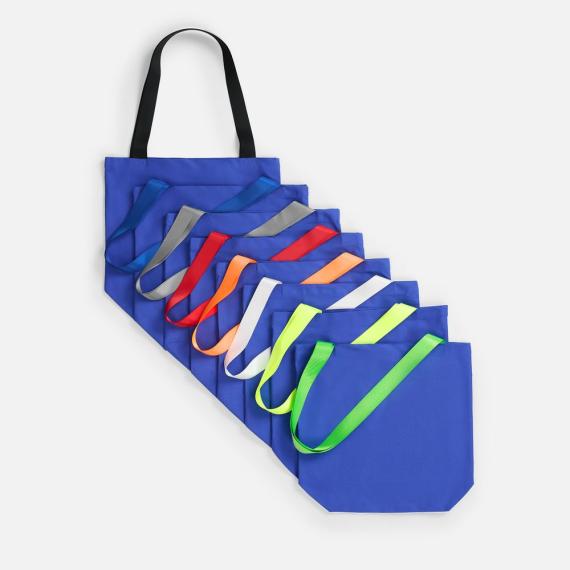 Шопер B5, синий с широкими синими ручками