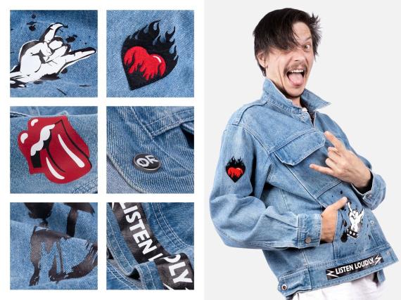 Куртка джинсовая O2, голубая, размер XL/XXL