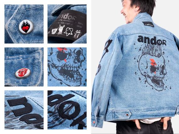 Куртка джинсовая O2, голубая, размер XL/XXL