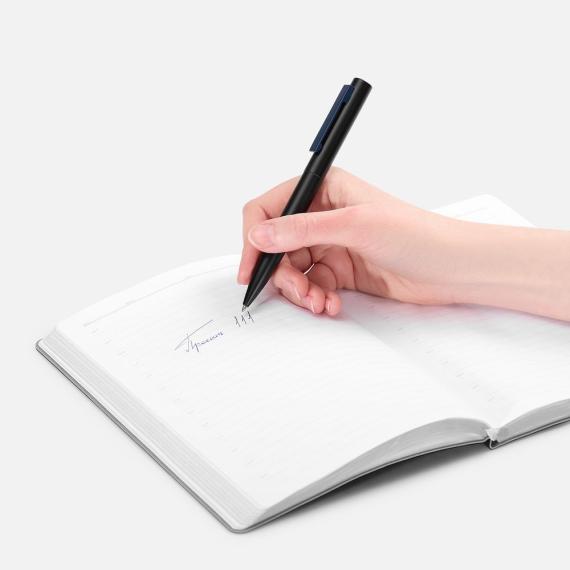 Ручка шариковая Inkolor, черная с темно-синим