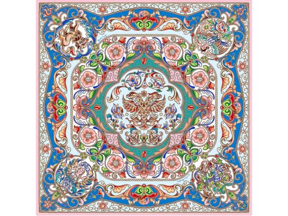 Платок «Шедевры русских эмальеров»