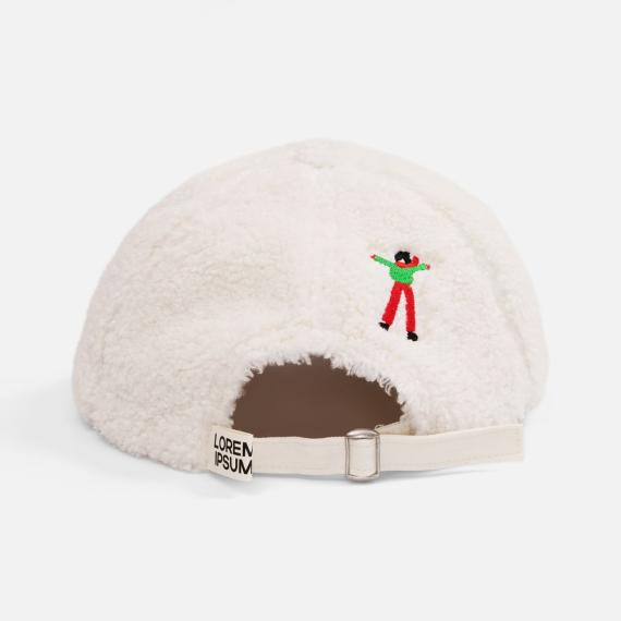 Бейсболка Oblako, молочно-белая