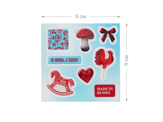 Сет объемных стикеров из эпоксидной смолы