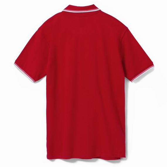 Рубашка поло мужская с контрастной отделкой Practice 270, красный/белый, размер XXL
