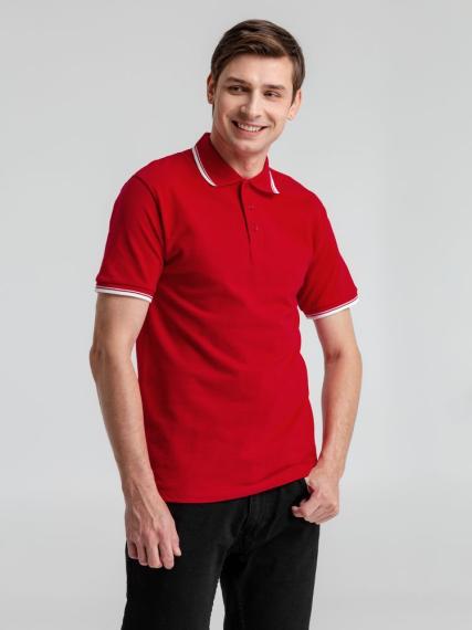 Рубашка поло мужская с контрастной отделкой Practice 270, красный/белый, размер XL