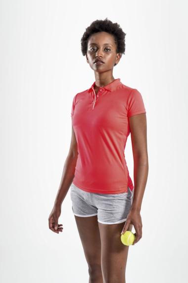 Рубашка поло женская Performer Women неоново-коралловая, размер XXL